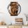Elegant Decorative Wooden Wall Accessory, 55 x 57 cm | 100% Real Wood (3 cm) & Metal (1.5 mm) | Unique Walnut & Black Finish, Perfect for Home Decor