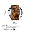 Elegant Decorative Wooden Wall Accessory, 55 x 57 cm | 100% Real Wood (3 cm) & Metal (1.5 mm) | Unique Walnut & Black Finish, Perfect for Home Decor