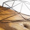 Elegant Decorative Wooden Wall Accessory, 58 x 58 cm | 50% Wood (3 cm Thick) & 50% Metal | Unique Walnut & Black Design, Perfect for Any Space