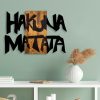 Elegant Decorative Wooden Wall Accessory, 77 x 3 x 58 cm | 100% Wood (3 cm) & Metal (1.5 mm) | Unique Black & Light Walnut Finish, Perfect for Home Decor