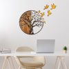 Hand-Painted Decorative Wooden Wall Accessory, 92 x 71 x 3 cm | 100% Solid Wood (3 cm) & Metal (1.5 mm) | Unique Color Variations for Stylish Home Decor
