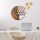 Hand-Painted Decorative Wooden Wall Accessory, 92 x 71 x 3 cm | 100% Solid Wood (3 cm) & Metal (1.5 mm) | Unique Color Variations for Stylish Home Decor
