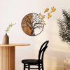 Hand-Painted Decorative Wooden Wall Accessory, 92 x 71 x 3 cm | 100% Solid Wood (3 cm) & Metal (1.5 mm) | Unique Color Variations for Stylish Home Decor