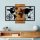 Elegant Decorative Wooden Wall Accessory, 57 x 84 cm | 100% Real Wood (3 cm) & Metal (1.5 mm) | Unique Walnut & Black Finish, Perfect for Home Decor