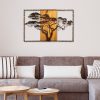 Hand-Painted Decorative Wooden Wall Accessory, 90 x 58 x 3 cm | 100% Solid Wood (3 cm) & Metal (1.5 mm) | Unique Color Variations for Stylish Home Decor