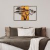 Hand-Painted Decorative Wooden Wall Accessory, 90 x 58 x 3 cm | 100% Solid Wood (3 cm) & Metal (1.5 mm) | Unique Color Variations for Stylish Home Decor