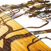 Hand-Painted Decorative Wooden Wall Accessory, 90 x 58 x 3 cm | 100% Solid Wood (3 cm) & Metal (1.5 mm) | Unique Color Variations for Stylish Home Decor