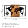 Elegant Decorative Wooden Wall Accessory, 70 x 121 cm | 100% Real Wood (3 cm) & Metal (1.5 mm) | Unique Walnut & Black Finish, Perfect for Any Space