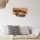 Elegant Decorative Wooden Wall Accessory, Walnut & Black, 58 x 38 cm | 50% Wood (3 cm thick) & 50% Metal | Unique Color Variations for Stylish Home Decor