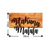 Elegant Decorative Wooden Wall Accessory, Walnut & Black, 58 x 38 cm | 50% Wood (3 cm thick) & 50% Metal | Unique Color Variations for Stylish Home Decor
