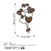 Hand-Painted Decorative Metal Wall Accessory, Antiquation Color, 35 x 21 cm | Durable 1.5 mm Metal Body | Unique Art Piece for Home Decor