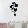 Stylish Black Decorative Metal Wall Accessory, 21 x 35 cm | 100% Metal (1.5 mm Thick) | Easy Wall Mounting | Perfect for Modern Home Decor