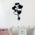 Stylish Black Decorative Metal Wall Accessory, 21 x 35 cm | 100% Metal (1.5 mm Thick) | Easy Wall Mounting | Perfect for Modern Home Decor