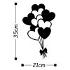 Stylish Black Decorative Metal Wall Accessory, 21 x 35 cm | 100% Metal (1.5 mm Thick) | Easy Wall Mounting | Perfect for Modern Home Decor