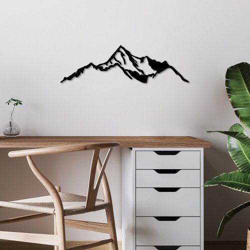 Stylish Black Decorative Metal Wall Accessory, 67 x 20 cm | 100% Metal, 1.5 mm Thick | Easy Wall Mounting | Perfect for Modern Home Decor