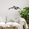 Stylish Black Decorative Metal Wall Accessory, 67 x 20 cm | 100% Metal, 1.5 mm Thick | Easy Wall Mounting | Perfect for Modern Home Decor