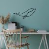 Stylish Black Decorative Metal Wall Accessory, 50 x 25 cm | 100% Metal (1.5 mm Thick) | Easy Wall Mounting | Perfect for Modern Home Decor