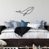 Stylish Black Decorative Metal Wall Accessory, 50 x 25 cm | 100% Metal (1.5 mm Thick) | Easy Wall Mounting | Perfect for Modern Home Decor