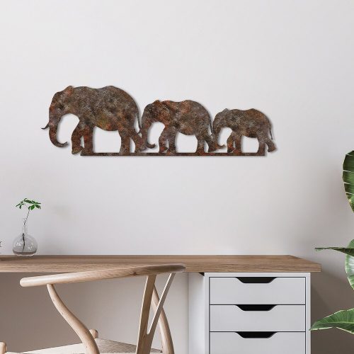 Hand-Painted Decorative Metal Wall Accessory, Antiquation Finish, 15 x 50 cm | Durable 1.5 mm Metal Body | Unique Art for Home Décor & Style