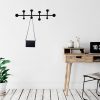 Durable Metal Wall Hook, Black, 70 x 22 cm | 100% Metal, 1.5 mm Thickness | Easy Wall Mounting, Ideal for Organizing Home & Office Spaces