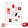 Stylish Black Decorative Metal Wall Accessory, 50 x 70 x 3 cm | 100% Metal with 10 Tiny Latches | Perfect for Modern Home Decor & Unique Displays
