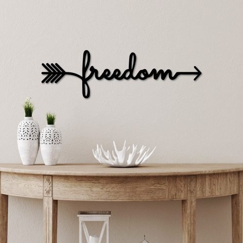 Stylish Black Decorative Metal Wall Accessory, 62 x 19 cm | 100% Metal, 1.5 mm Thickness | Lightweight & Modern Design for Home Decor