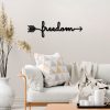 Stylish Black Decorative Metal Wall Accessory, 62 x 19 cm | 100% Metal, 1.5 mm Thickness | Lightweight & Modern Design for Home Decor
