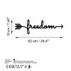 Stylish Black Decorative Metal Wall Accessory, 62 x 19 cm | 100% Metal, 1.5 mm Thickness | Lightweight & Modern Design for Home Decor