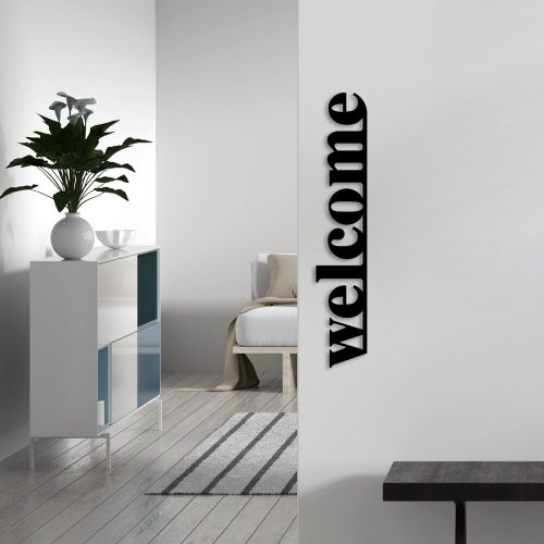 Stylish Black Decorative Metal Wall Accessory, 70 x 13 cm | 100% Metal, 1.5 mm Thick | Easy Wall Mounting, Perfect for Modern Home Decor