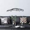 Stylish Black Decorative Metal Wall Accessory, 70 x 13 cm | 100% Metal, 1.5 mm Thickness | Easy Wall Mounting for Modern Home Decor