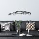 Stylish Black Decorative Metal Wall Accessory, 70 x 13 cm | 100% Metal, 1.5 mm Thickness | Easy Wall Mounting for Modern Home Decor