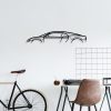 Stylish Black Decorative Metal Wall Accessory, 70 x 13 cm | 100% Metal, 1.5 mm Thickness | Easy Wall Mounting for Modern Home Decor