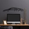 Stylish Black Decorative Metal Wall Accessory, 70 x 13 cm | 100% Metal, 1.5 mm Thickness | Easy Wall Mounting for Modern Home Decor
