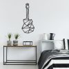 Stylish Black Decorative Metal Wall Accessory, 23 x 55 cm | 100% Metal (1.5 mm Thick) | Easy Wall Mounting | Perfect for Modern Home Decor