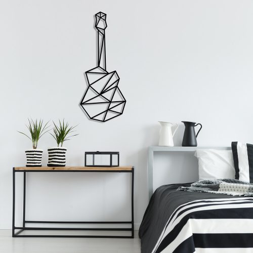 Stylish Black Decorative Metal Wall Accessory, 23 x 55 cm | 100% Metal (1.5 mm Thick) | Easy Wall Mounting | Perfect for Modern Home Decor