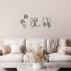 Stylish Black Decorative Metal Wall Accessory (3 Pieces) | 100% Metal, 1.5 mm Thick | Sizes: 22x24 cm, 18x30 cm, 18x25 cm | Easy Wall Hanging, Modern Design