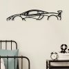 Stylish Black Decorative Metal Wall Accessory, 68 x 14 cm | 100% Metal, 1.5 mm Thickness | Easy Wall Mounting for Modern Home Decor