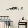 Stylish Black Decorative Metal Wall Accessory, 68 x 14 cm | 100% Metal, 1.5 mm Thickness | Easy Wall Mounting for Modern Home Decor