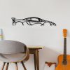 Stylish Black Decorative Metal Wall Accessory, 68 x 14 cm | 100% Metal, 1.5 mm Thickness | Easy Wall Mounting for Modern Home Decor