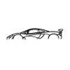 Stylish Black Decorative Metal Wall Accessory, 68 x 14 cm | 100% Metal, 1.5 mm Thickness | Easy Wall Mounting for Modern Home Decor