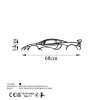 Stylish Black Decorative Metal Wall Accessory, 68 x 14 cm | 100% Metal, 1.5 mm Thickness | Easy Wall Mounting for Modern Home Decor