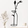 Stylish Black Decorative Metal Wall Accessory, 33 x 0.15 x 71 cm | 100% Metal, 1.5 mm Thick | Easy Wall Mounting for Modern Home Decor