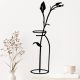 Stylish Black Decorative Metal Wall Accessory, 33 x 0.15 x 71 cm | 100% Metal, 1.5 mm Thick | Easy Wall Mounting for Modern Home Decor