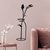 Stylish Black Decorative Metal Wall Accessory, 33 x 0.15 x 71 cm | 100% Metal, 1.5 mm Thick | Easy Wall Mounting for Modern Home Decor