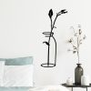 Stylish Black Decorative Metal Wall Accessory, 33 x 0.15 x 71 cm | 100% Metal, 1.5 mm Thick | Easy Wall Mounting for Modern Home Decor
