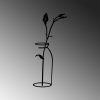 Stylish Black Decorative Metal Wall Accessory, 33 x 0.15 x 71 cm | 100% Metal, 1.5 mm Thick | Easy Wall Mounting for Modern Home Decor