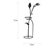 Stylish Black Decorative Metal Wall Accessory, 33 x 0.15 x 71 cm | 100% Metal, 1.5 mm Thick | Easy Wall Mounting for Modern Home Decor