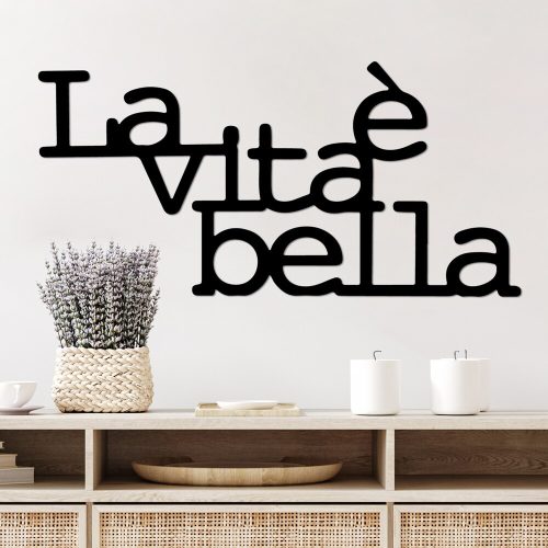 Stylish Black Decorative Metal Wall Accessory, 60 x 30 cm | 100% Metal, 1.5 mm Thickness | Lightweight (0.411 kg) | Perfect for Modern Home Decor