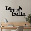 Stylish Black Decorative Metal Wall Accessory, 60 x 30 cm | 100% Metal, 1.5 mm Thickness | Lightweight (0.411 kg) | Perfect for Modern Home Decor