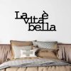 Stylish Black Decorative Metal Wall Accessory, 60 x 30 cm | 100% Metal, 1.5 mm Thickness | Lightweight (0.411 kg) | Perfect for Modern Home Decor